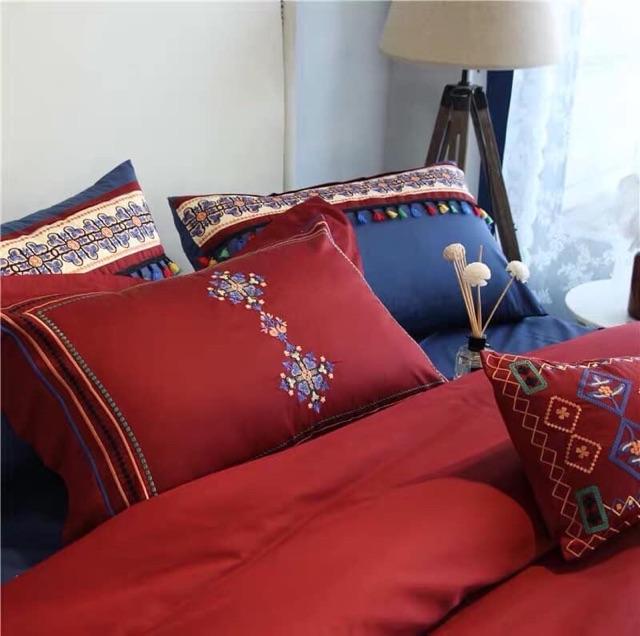 Set Lụa Cưới 6 Món Cao Cấp Hàng Nhập Khẩu Nguyên Set Dành Cho Mùa Cưới 2020