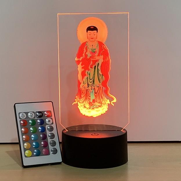 Hình Phật Adida in UV, adida gắn trên ô tô bằng mica đẹp kèm đèn Led 3D