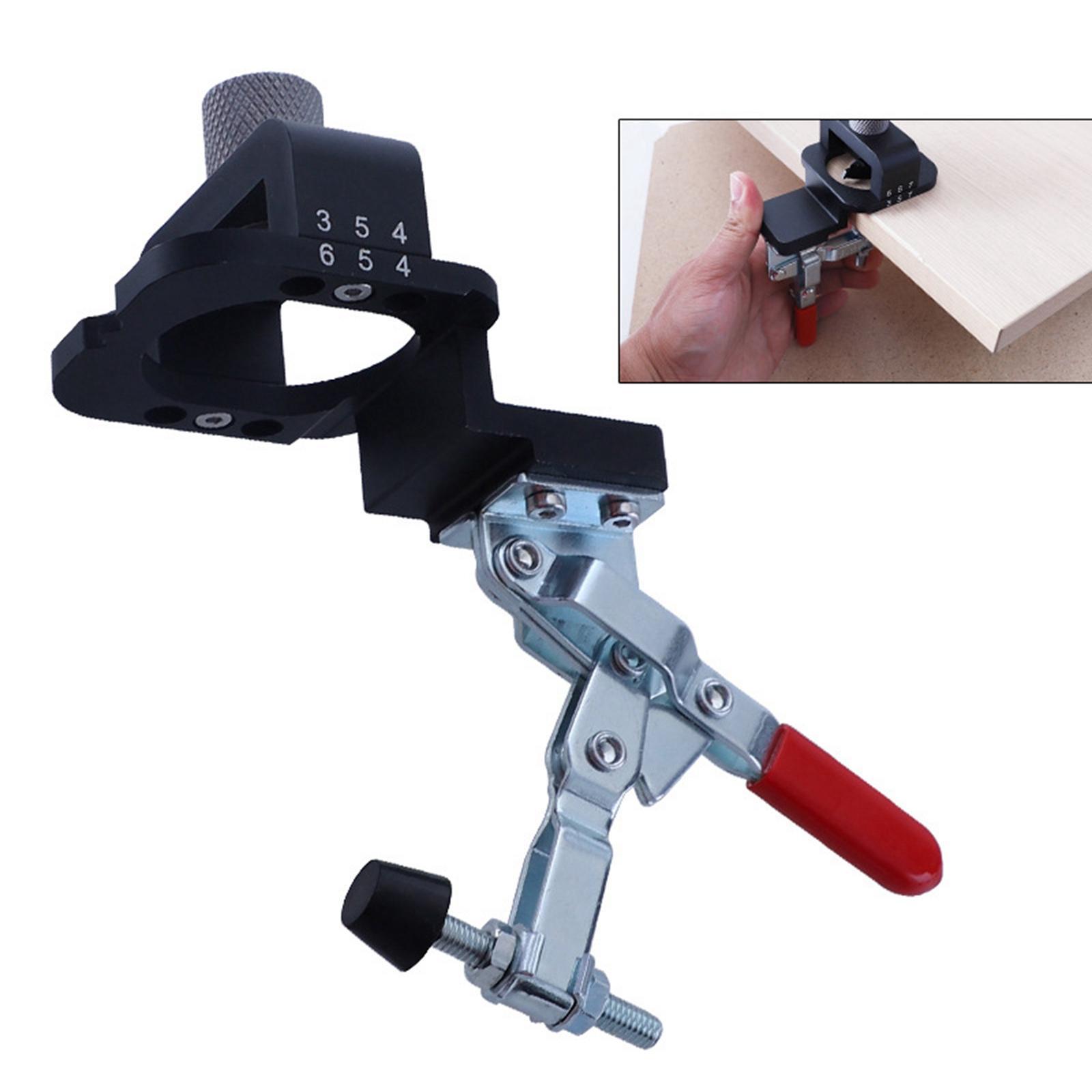 35mm Woodworking Hole Opener Hinge Jig Kit for Door Cabinet Hole Punching