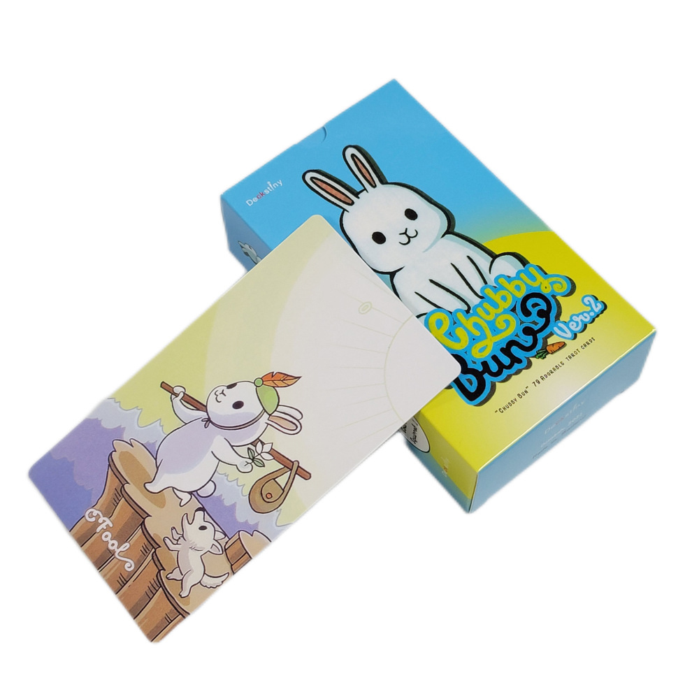 [Size Gốc] Bộ Bài Chubby Bun Tarot 78 Lá Bài 7x12 Cm Tặng Đá Thanh Tẩy