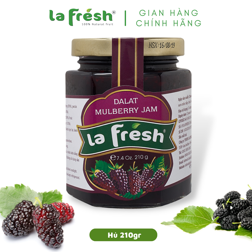 Mứt Dâu Tằm Lafresh Đà Lạt Hủ Thủy Tinh 210gr