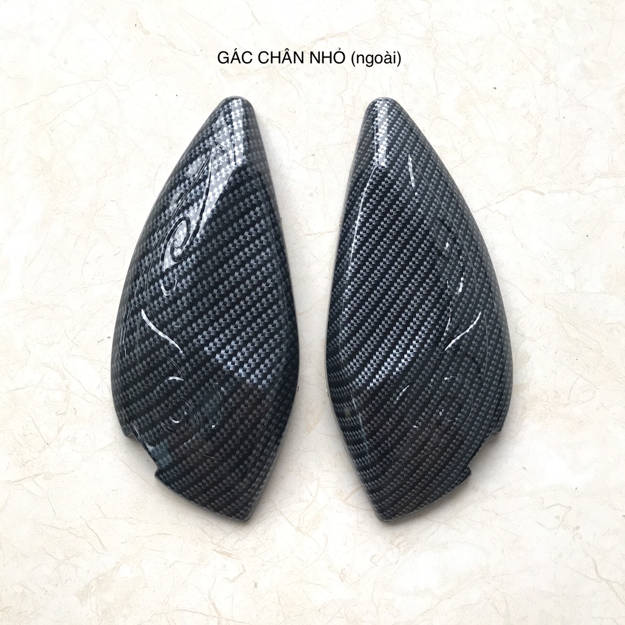 CẶP ỐP GÁC CHÂN LỚN NHỎ / TRONG NGOÀI DÙNG CHO ĐỜI XE SHMODE 2020 2021 2022 2023 CACBON