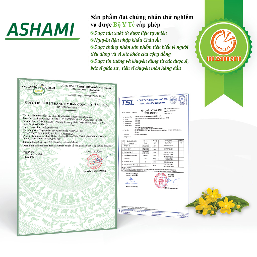 Combo 2 hộp Ashami giảm stress, căng thẳng thần kinh, lo âu, mệt mỏi - NGUYÊN LIỆU NHẬP KHẨU CHÂU ÂU