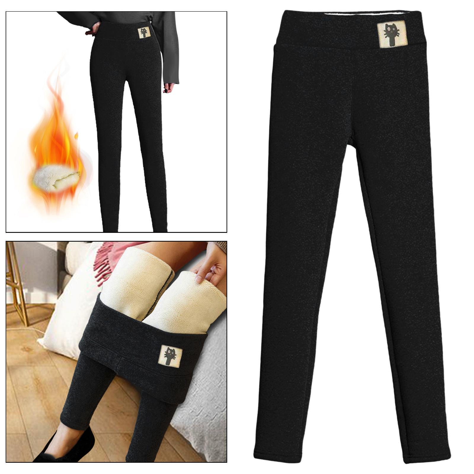 Women Fleece Lined Leggings Thick Cashmere Tights High Waisted Legging Women Leggings Workout Running Winter