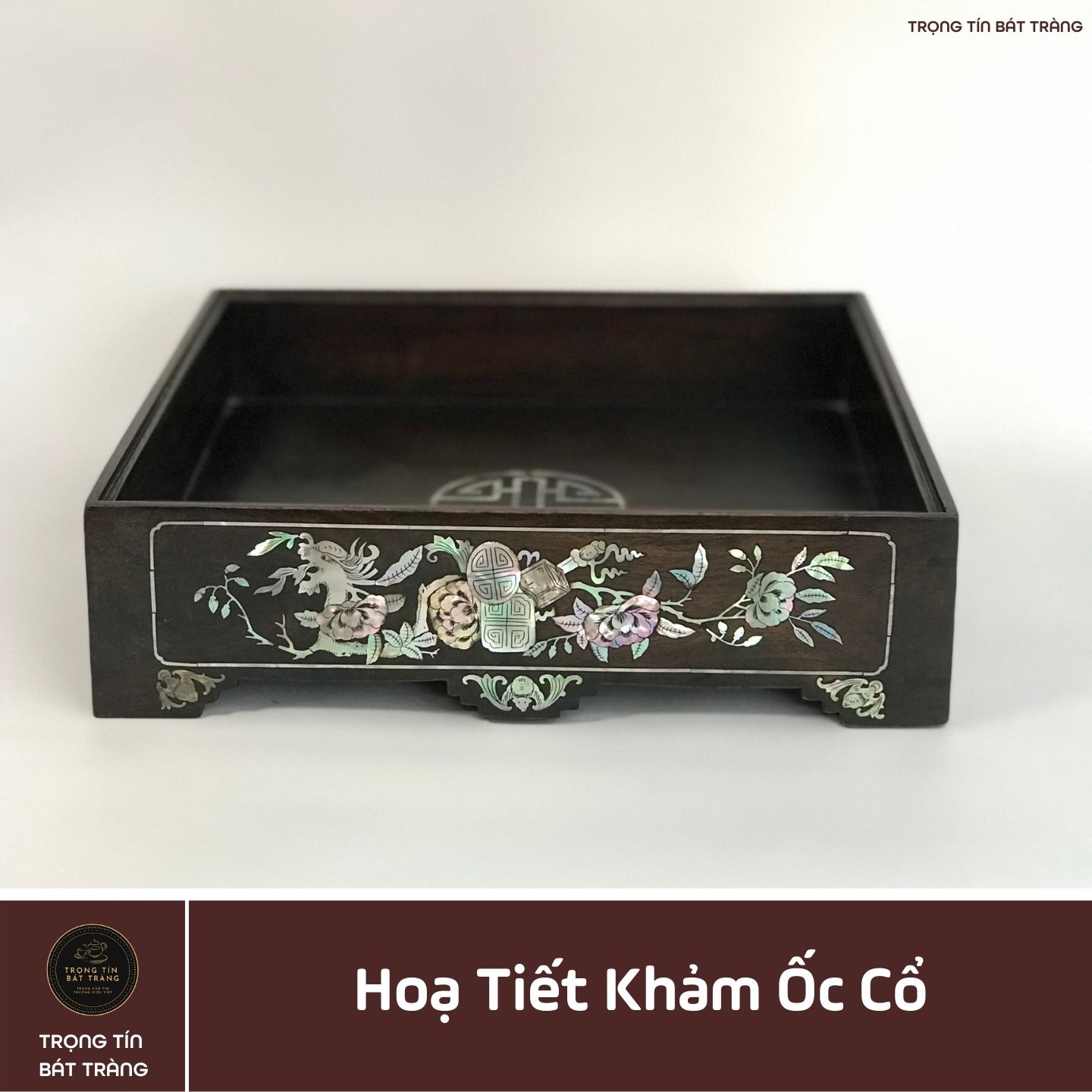 Khay Trà Gỗ Ngụ Hình Vuông Kích Thước 26*26*7 cm KT 93