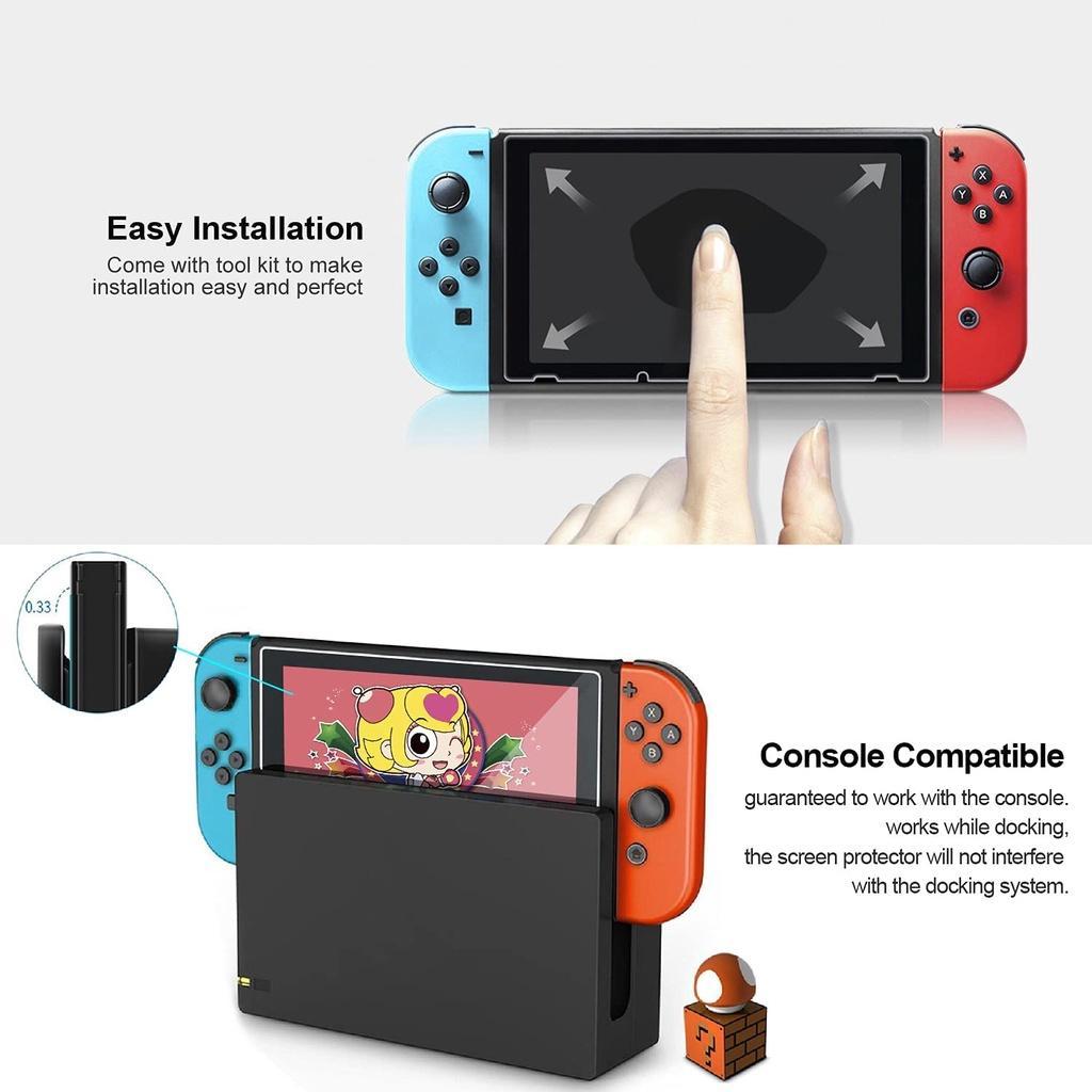 Kính cường lực hd độ cứng 9h bảo vệ màn hình máy chơi game Nintendo Switch OLED / Lite
