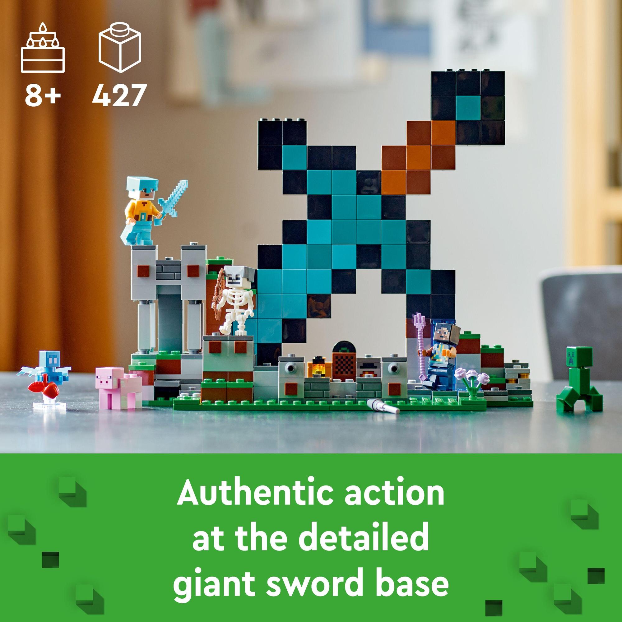 LEGO Minecraft 21244 Tiền Đồn Cất Giữ Kiếm Kim Cương