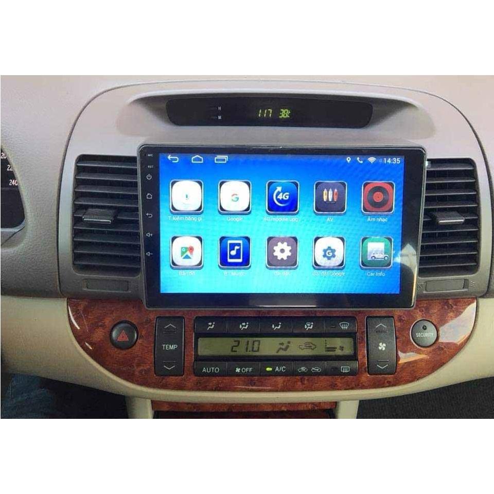 Mặt dưỡng kèm dây nguồn lắp màn hình android cho xe TOYOTA CAMRY 2003-2007