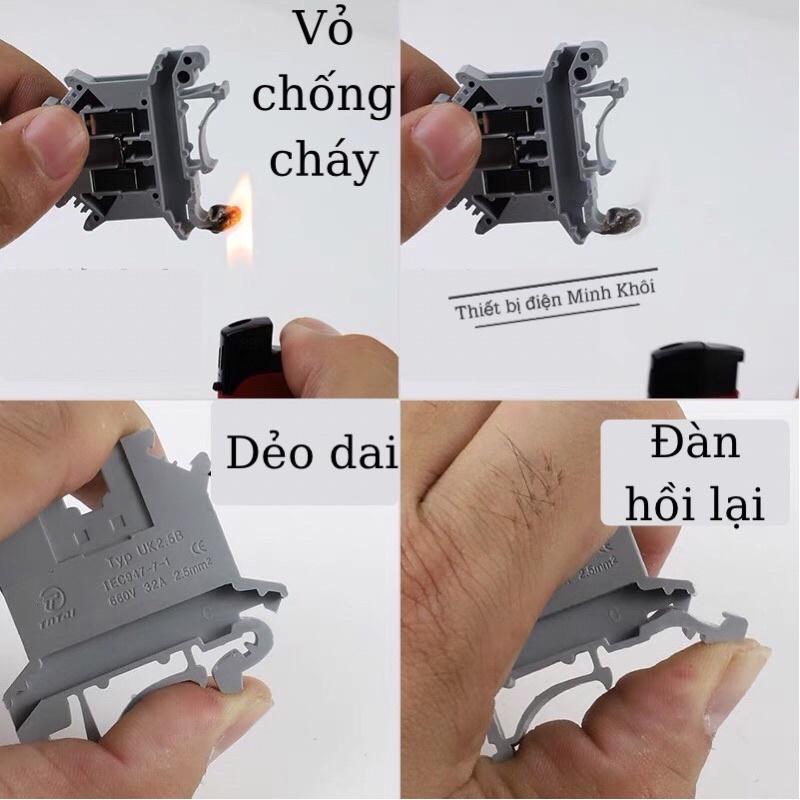 Khoá cầu đấu uk,miếng chặn hai đầu domino,chặn cầu đấu uk,chặn thanh ray dinrail,chặn cuối hàng kẹp có vít