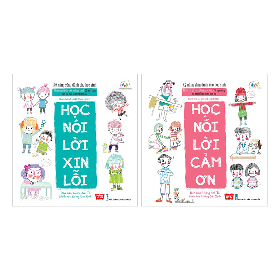 Combo Kỹ Năng Sống Dành Cho Học Sinh: Học Nói Lời Xin Lỗi + Học Nói Lời Cảm Ơn