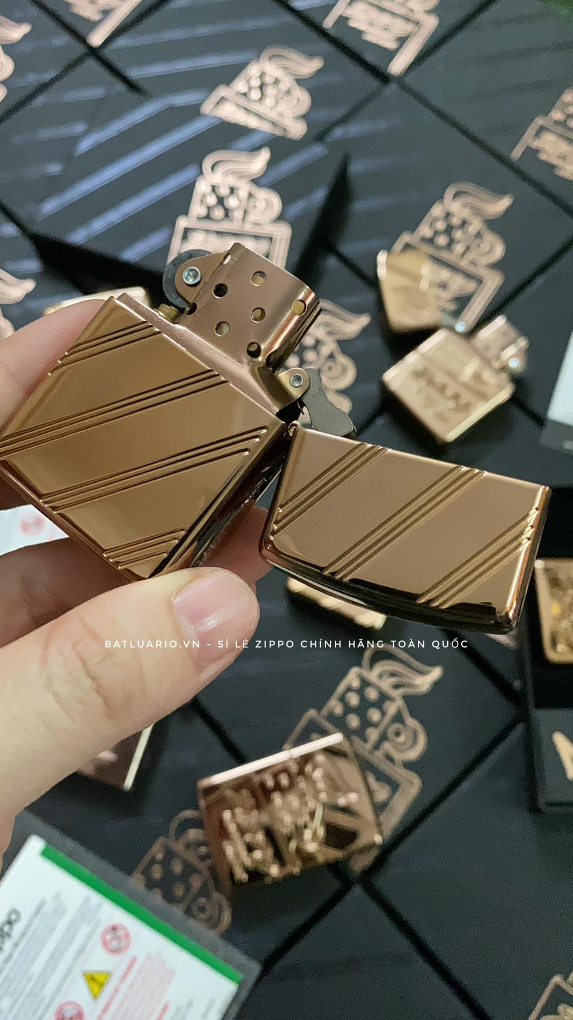 Bật Lửa Zippo 48768 - Zippo Script Collectible Armor Rose Gold