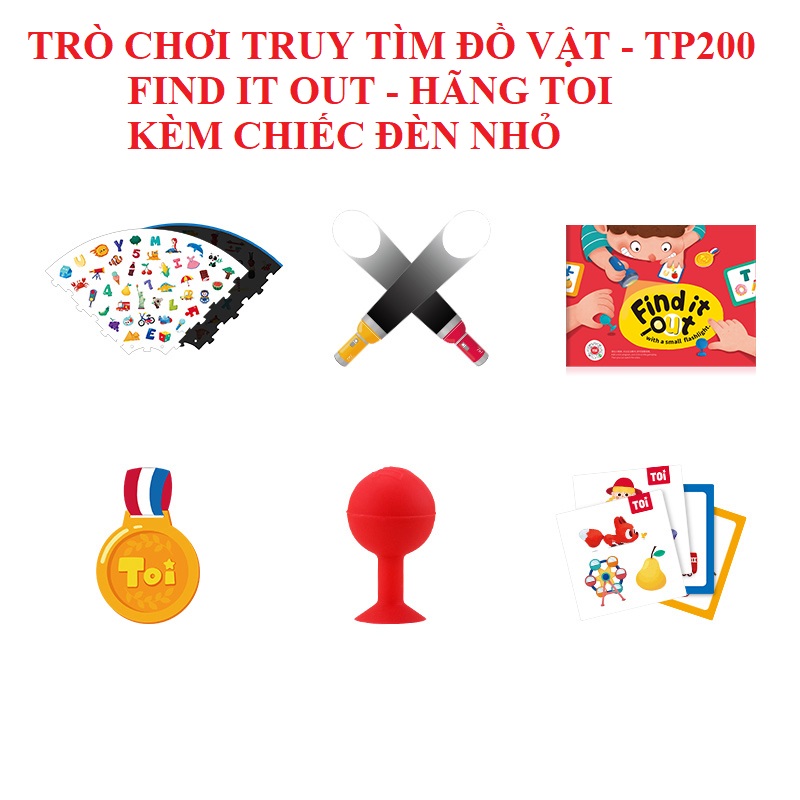 Trò chơi TRUY TÌM ĐỒ VẬT chính hãng TOI - FIND IT OUT - mẫu màu đỏ cho bé 3 tuổi