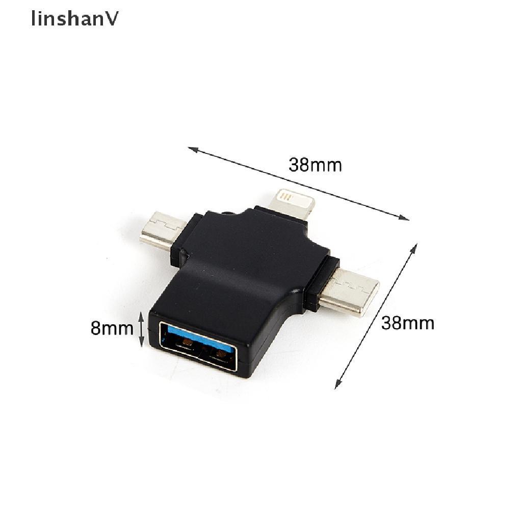 Đầu Chuyển Đổi OTG USB 3.0 Type C Micro USB 3 Trong 1 Tiện Dụng Cho IPhone