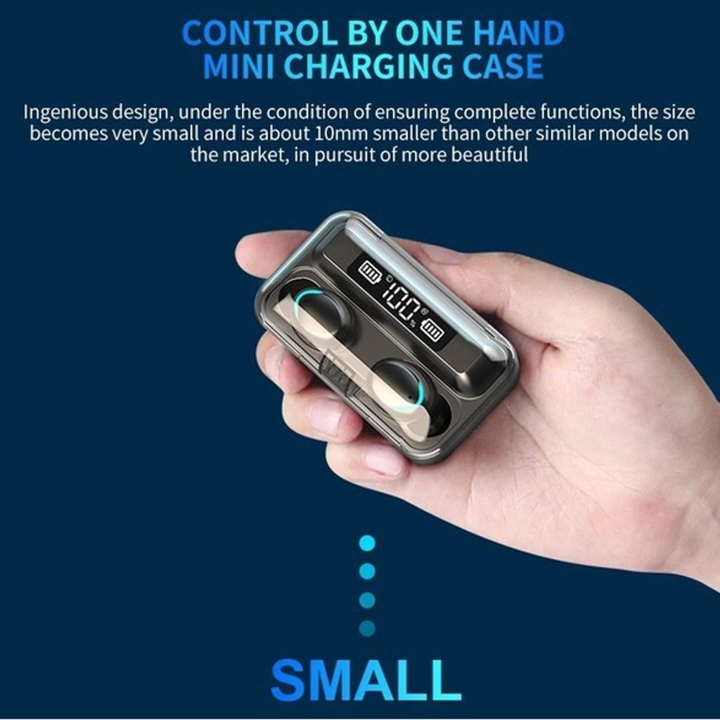 Tai Nghe Nhét Tai Bluetooth 5.0 Không Dây F9-5C Cảm Ứng Vân Tay Chất Lượng Cao