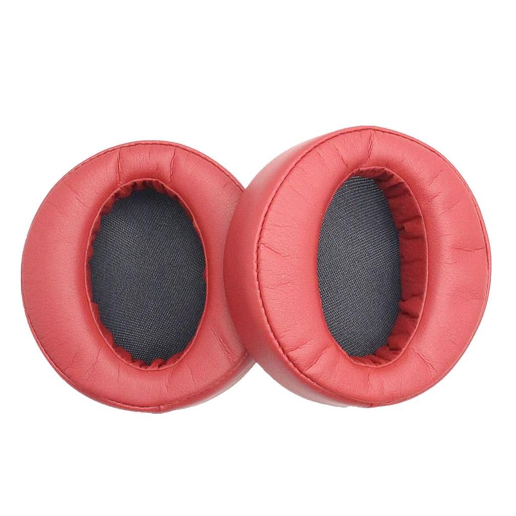 2X Replacement Ear Pad Cushion Cover Cups for MDR-XB950BT XB950N1 Red