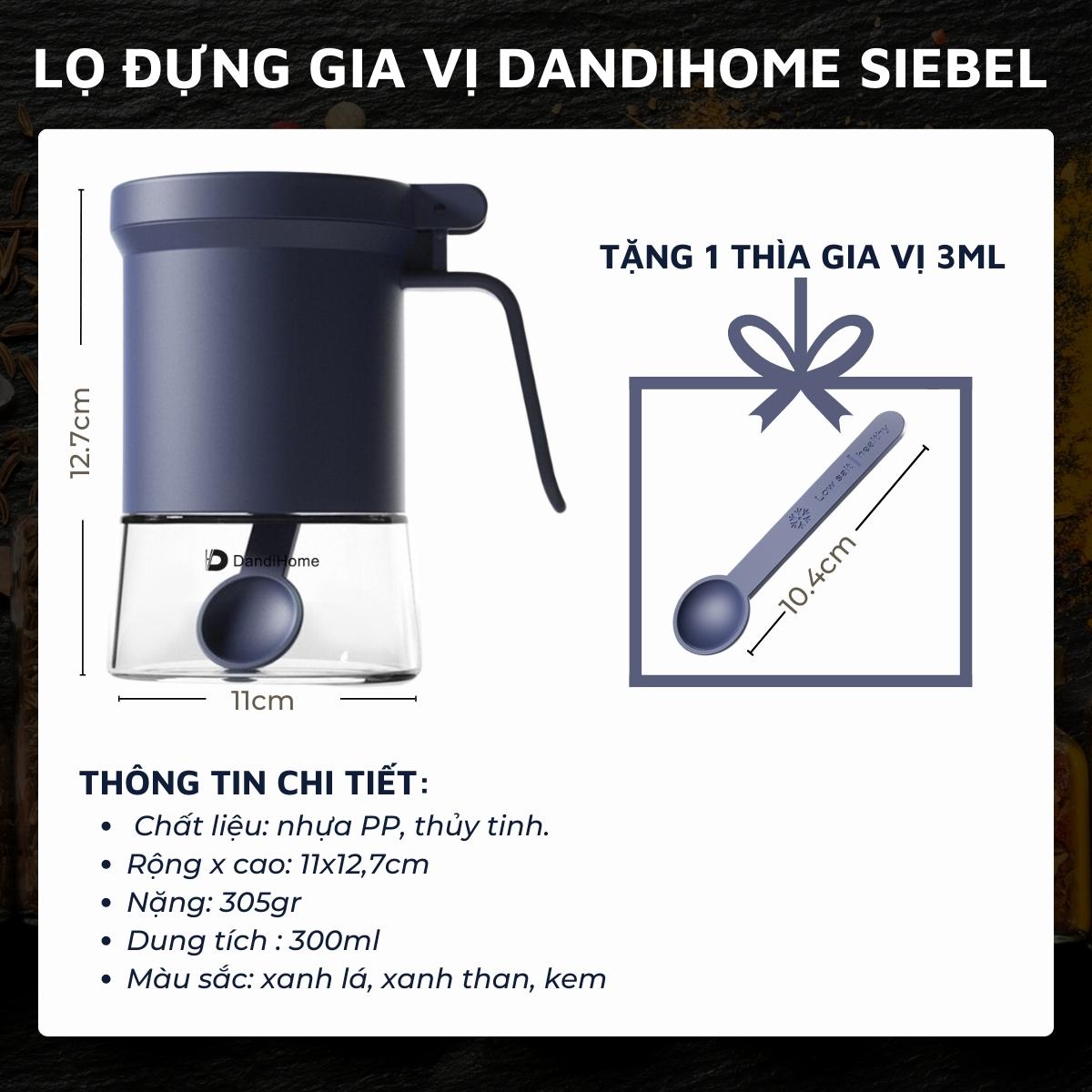 Lọ đựng gia vị, hũ đựng gia vị thủy tinh và nhựa PP DandiHome sang trọng, bền, đẹp, tiện lợi