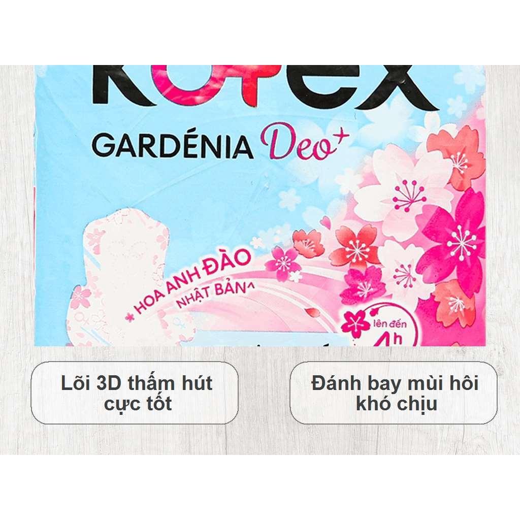 Combo 3 Băng vệ sinh Kotex Hoa Anh Đào Mặt bông Cánh 23cm 8 miếng x3