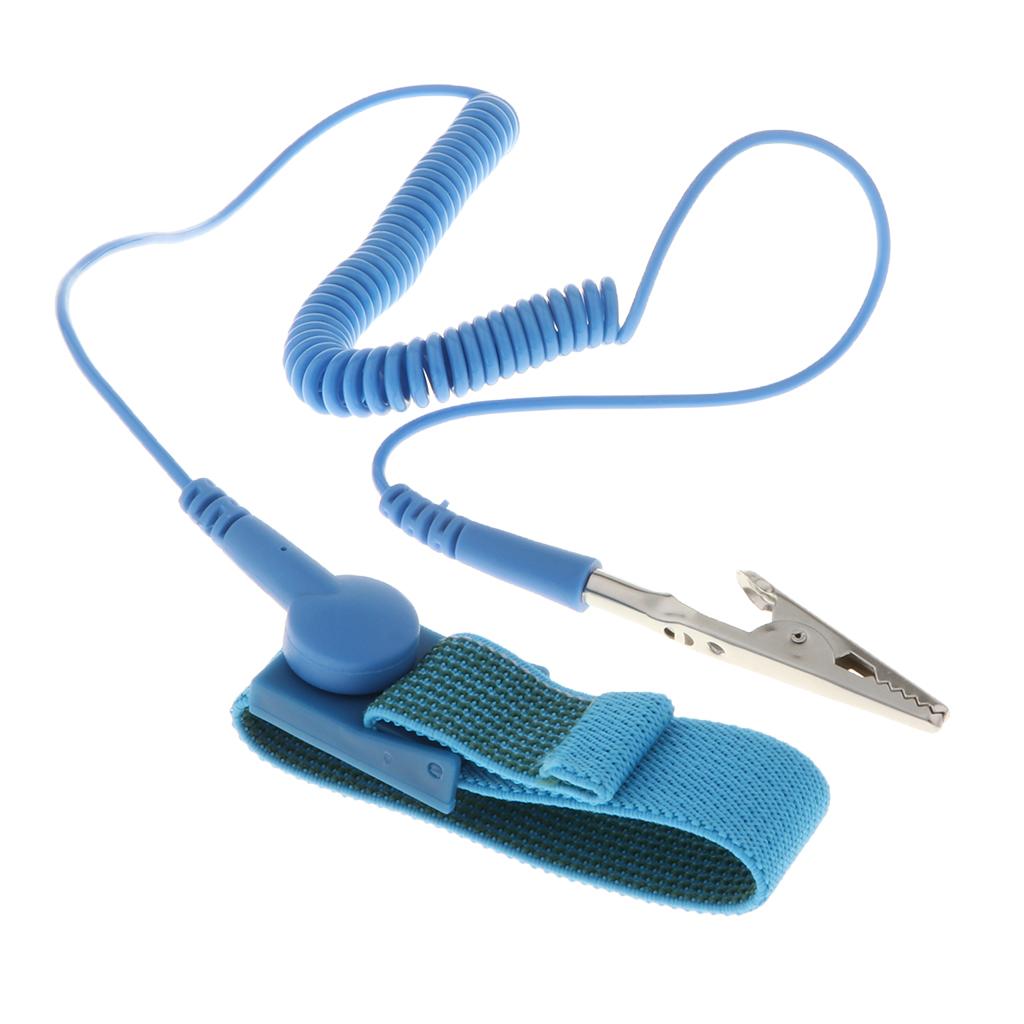 Phép Màu Sáng Bóng Chống Tĩnh Điện Có Dây Vòng Tay ESD An Toàn Xả Dây Băng Cổ Tay