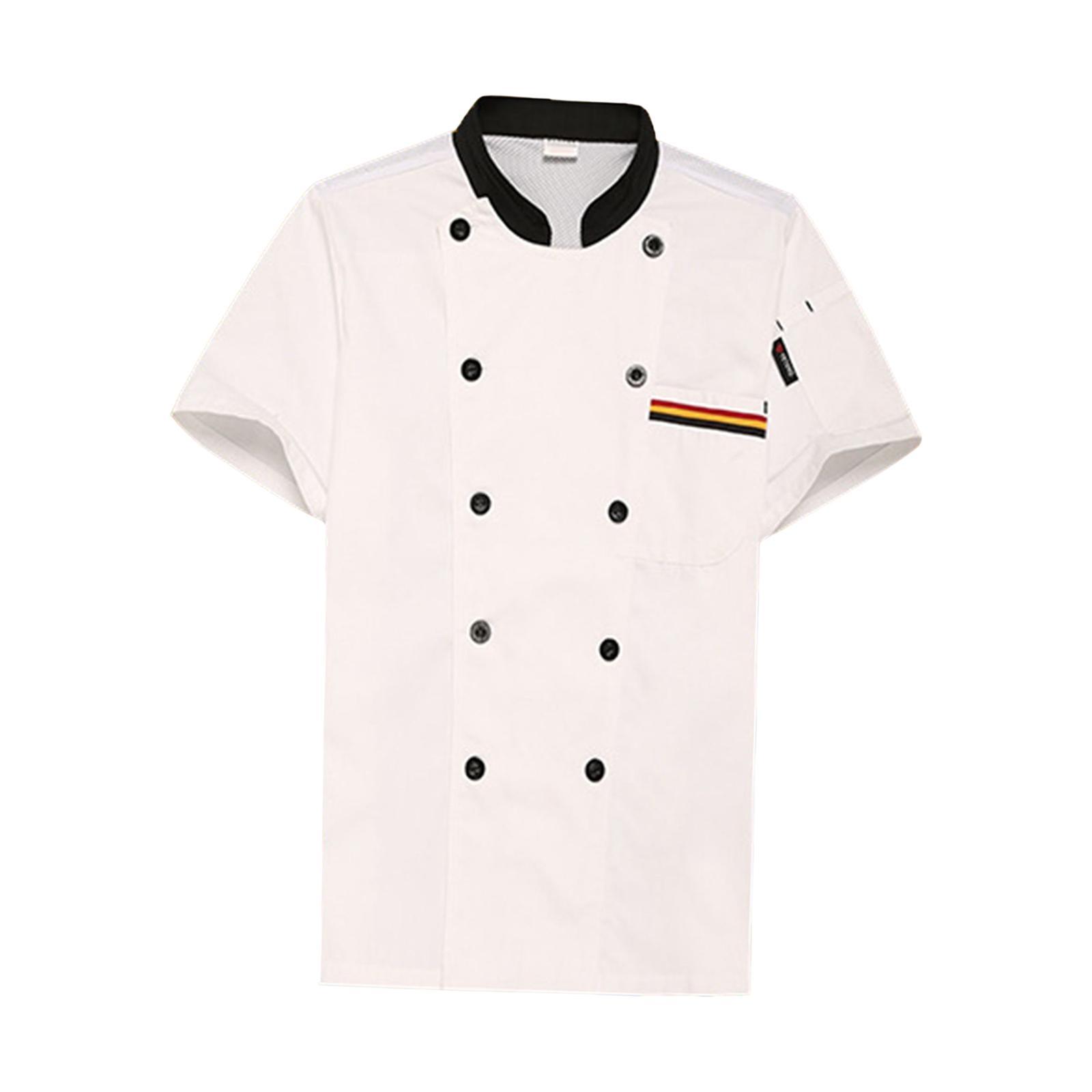 Unisex Chef Coat Workwear Chef Jacket for Food Service Catering Restaurant