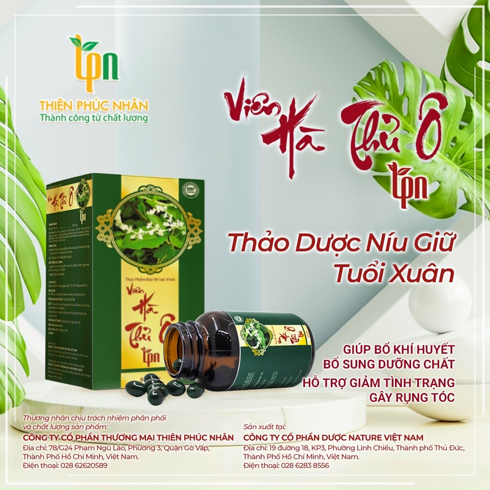Combo 6 hộp Thực Phẩm Bảo Vệ Sức Khỏe Viên Hà Thủ Ô TPN