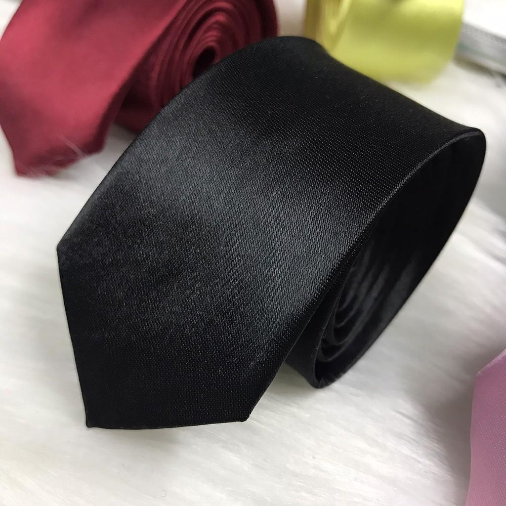 Cà vạt học sinh nam nữ bản nhỏ 5cm KING, caravat hàn quốc vải phí bóng giá rẻ C01