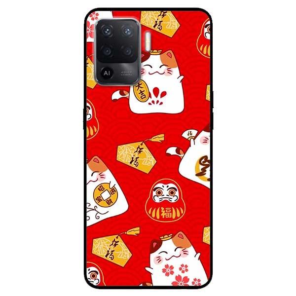 Ốp lưng dành cho Oppo A54 - A74 - A94 mẫu Họa Tiết Mèo Đỏ