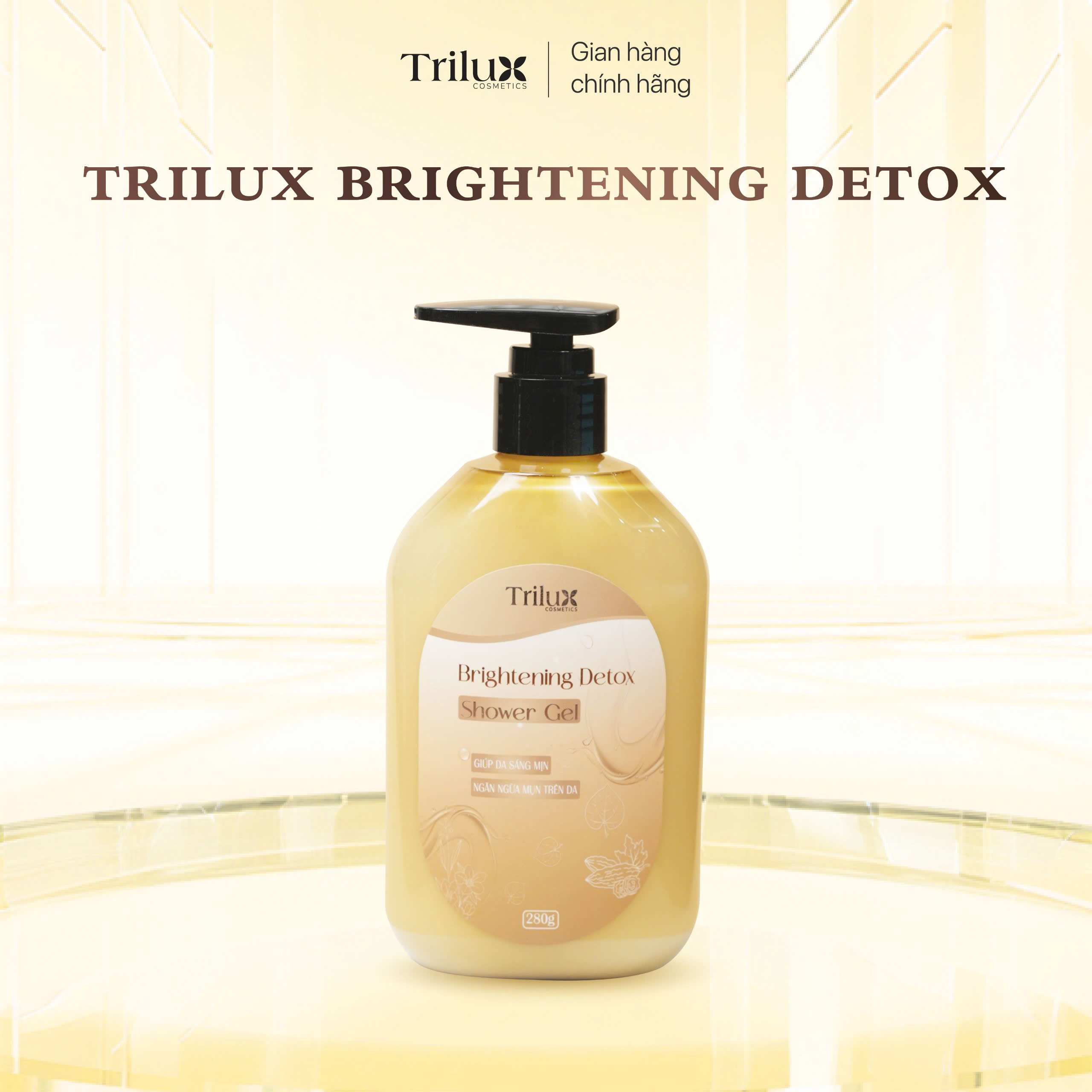 Sữa Tắm Detox Và Sạch Sâu Trilux Chai 280ml, Sáng Da Và Dưỡng Da Với Thành Phần Từ Thiên Nhiên