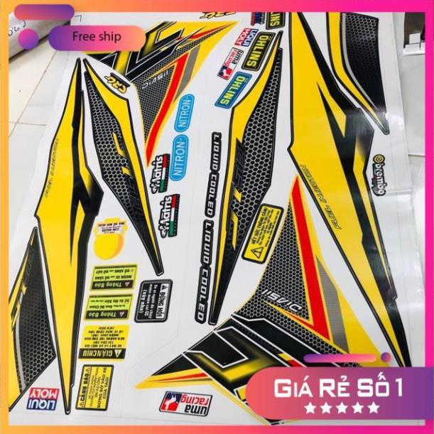 Tem rời exciter 2011 Lc tổ ong vàng đen bảo hành màu sắc vĩnh viễn