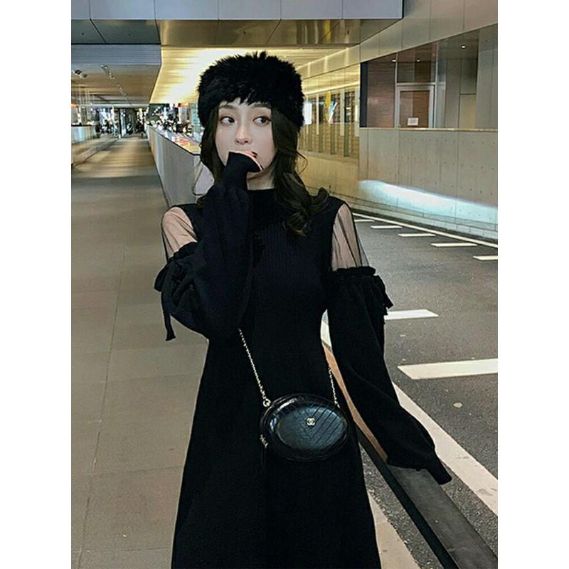 Đầm len dạo phố dễ thương phong cách Hàn Quốc