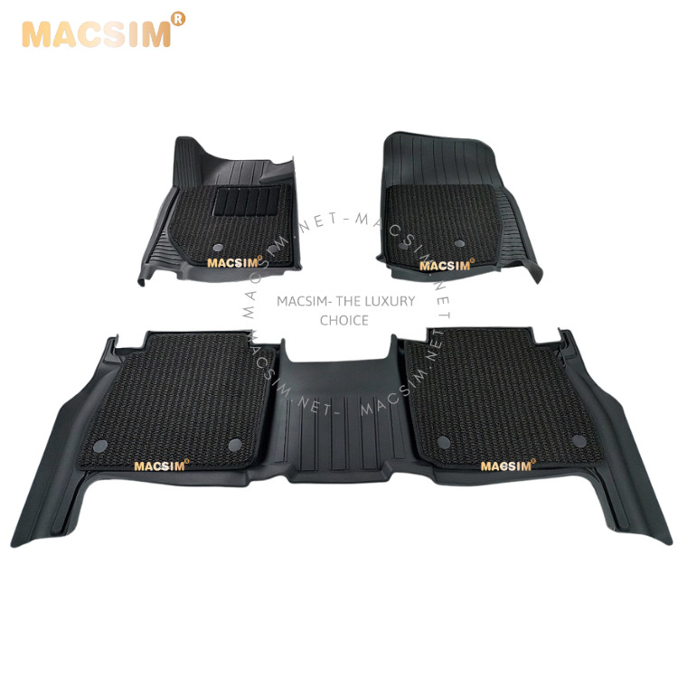Thảm lót sàn 2 lớp xe ô tô TOYOTA LAND CRUISER 2010-2021 Nhãn hiệu Macsim 3W chất liệu nhựa TPE đúc khuôn cao cấp - màu đen