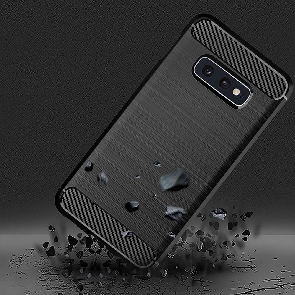 Ốp lưng cho Samsung S10 S10E S10+ Plus Lite dẻo Carbon phay xước chống sốc chống vân tay
