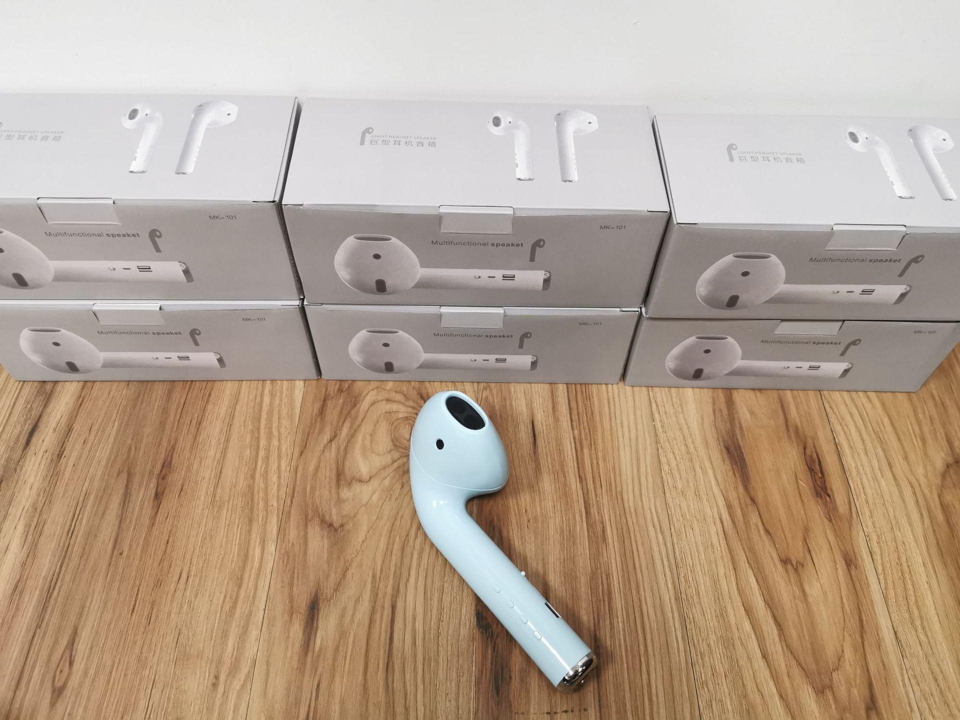 Chế độ tai nghe khổng lồ quá khổ Loa Bluetooth Máy nghe nhạc tai nghe không dây Loa siêu trầm Phát lại đài phát thanh âm thanh nổi HiFi Soundbar Màu sắc: Xanh lam