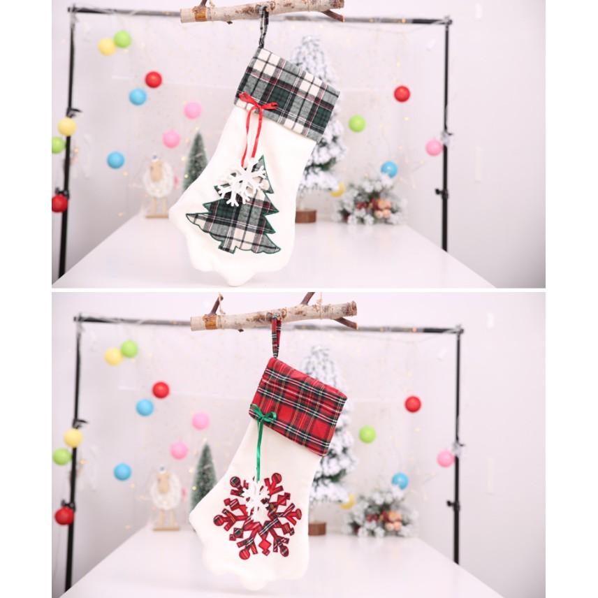 Vớ trang trí Giáng Sinh Cây Thông Noel Christmas Gift Stocking