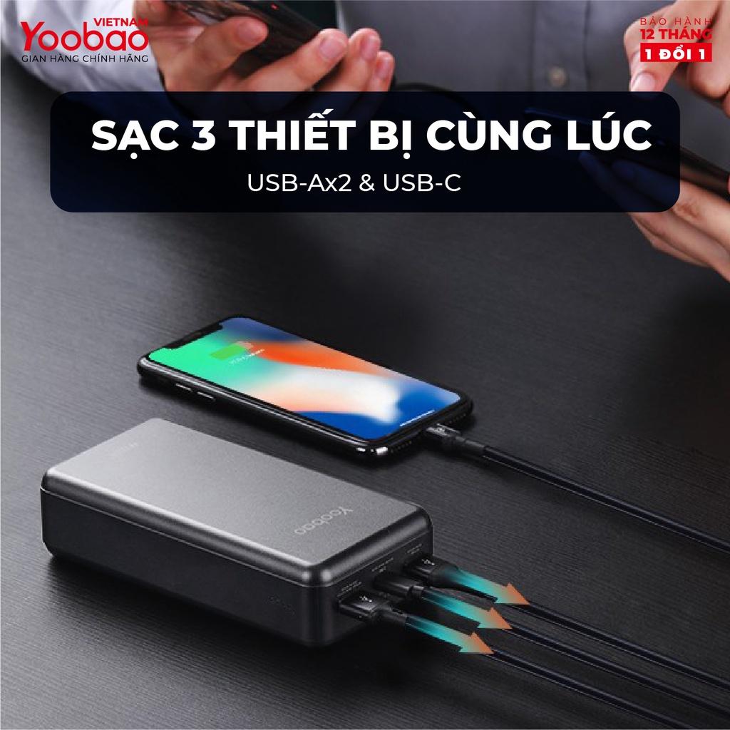 Pin Sạc Dự Phòng Yoobao D30Q Dung Lượng khủng 30000mAh, Sạc Nhanh 22.5W Phù Hợp Với Máy Tính Bảng, Điện Thoại ... - Hàng chính hãng