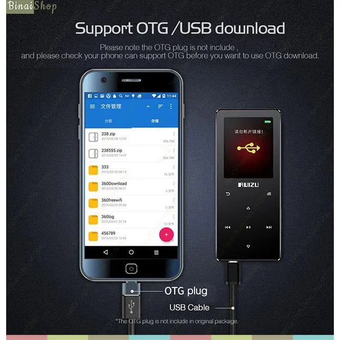 Ruizu D28 - Máy Nghe Nhạc Lossless, Bluetooth, Cảm Ứng, Kim Loại - Hàng chính hãng