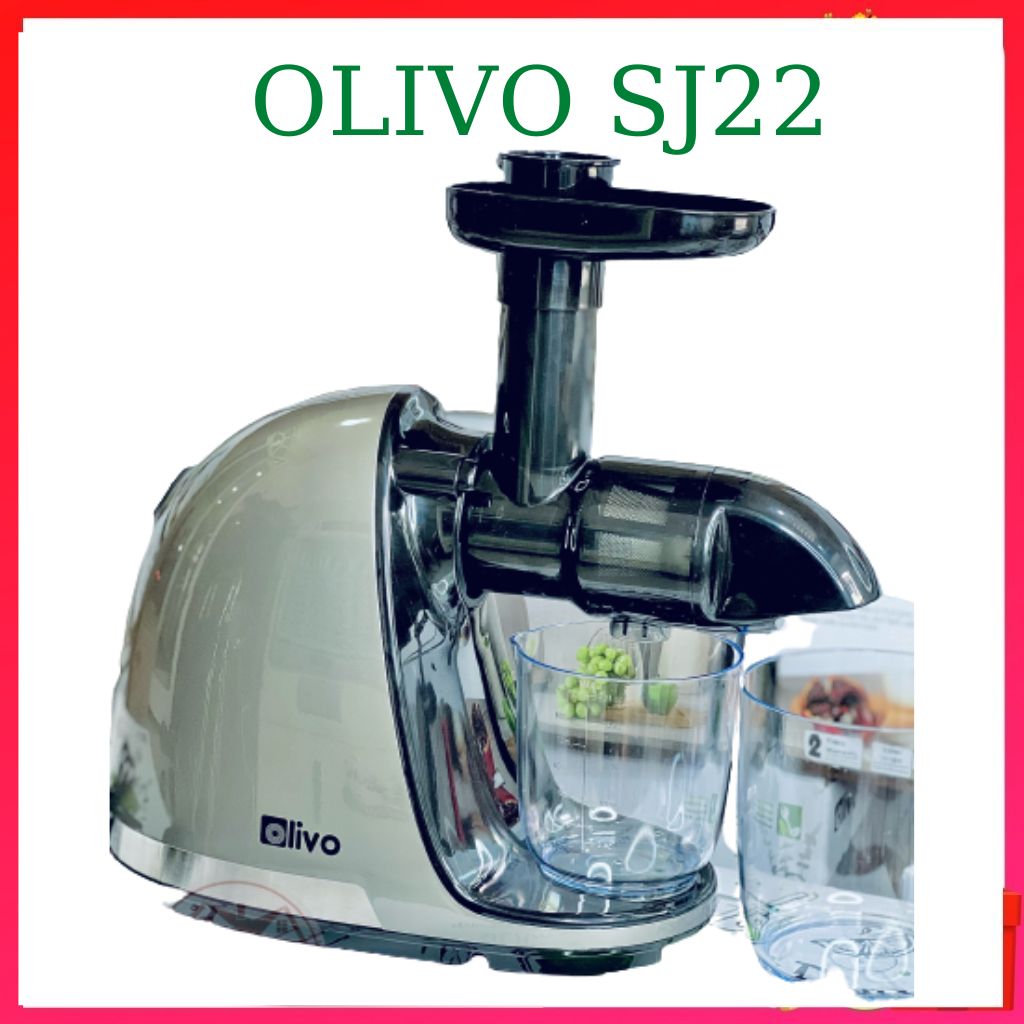 Máy Ép Trục Ngang OLIVO SJ22 Màu Xám Ép Rau Không Lo Kẹt Bã