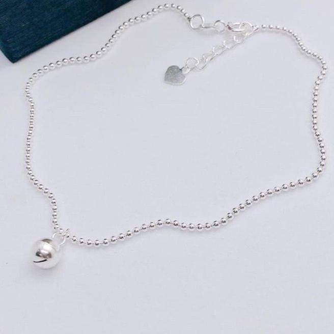 Lắc chân bi bạc phối chuông  YN JEWELRY