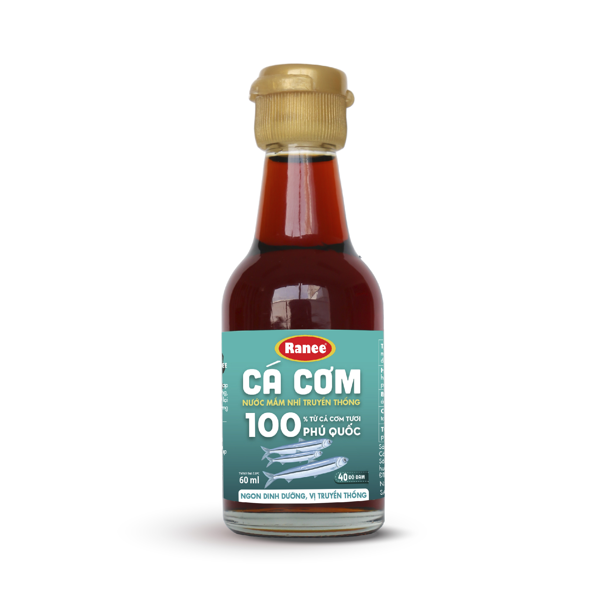 Nước mắm dinh dưỡng Ranee cá cơm vị truyền thống 40 độ đạm chai 60ml