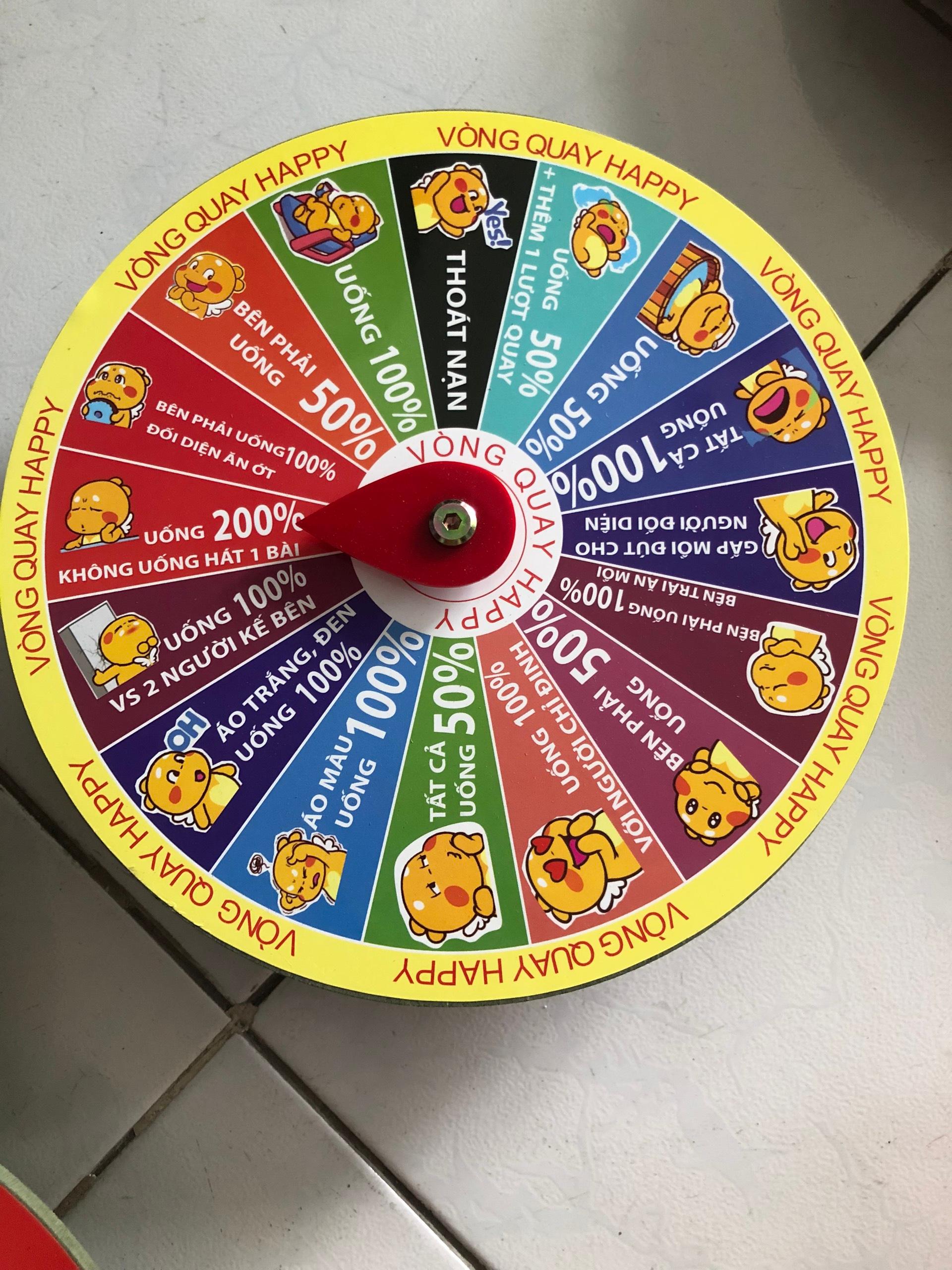 Vòng quay ăn nhậu happy, Vòng quay vui chơi ăn nhậu uống bia dành cho các buổi tiệc tùng cực vui nhộn