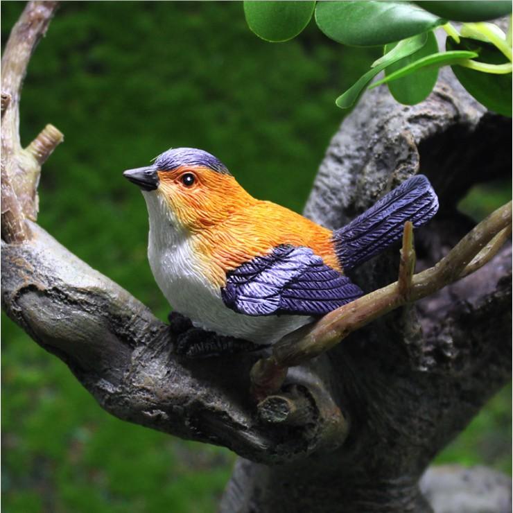 KHO-HN * Mô hình chim sẻ và tổ chim cho các bạn trang trí tiểu cảnh, terrarium, DIY