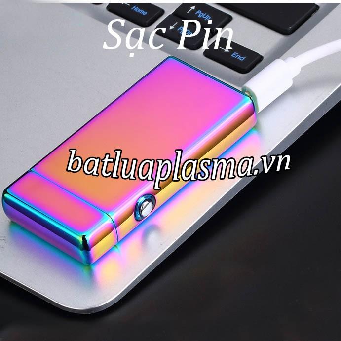 Hộp Quẹt Điện 4 Tia Plasma Chạm Khắc Hình Rồng Cá Tính Kèm Hộp Đựng Cao Cấp BLJL609
