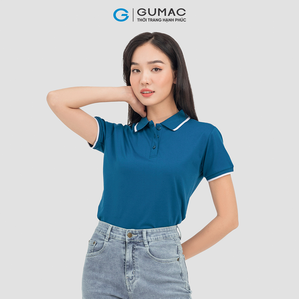 Áo polo GUMAC ATC07053 xẻ tà trẻ trung năng động