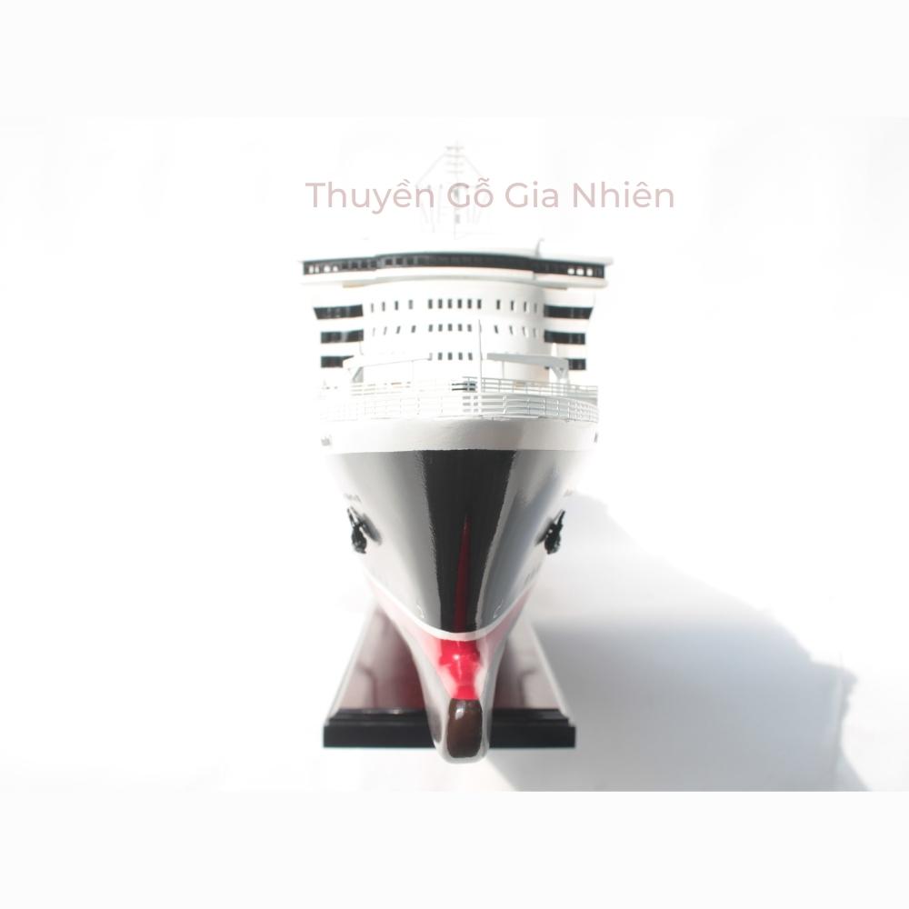 Mô Hình Thuyền Gỗ Trang Trí Phong Thủy Dạng Thuyền Du Lịch QUEEN MARY PAINTED Chính Hãng, Hàng Xuất Khẩu Chất Lượng Cao