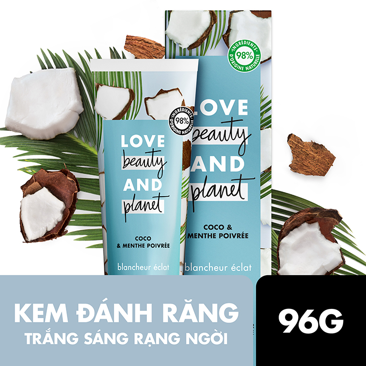 Kem Đánh Răng Love Beauty And Planet Trắng Sáng Rạng Ngời 96g