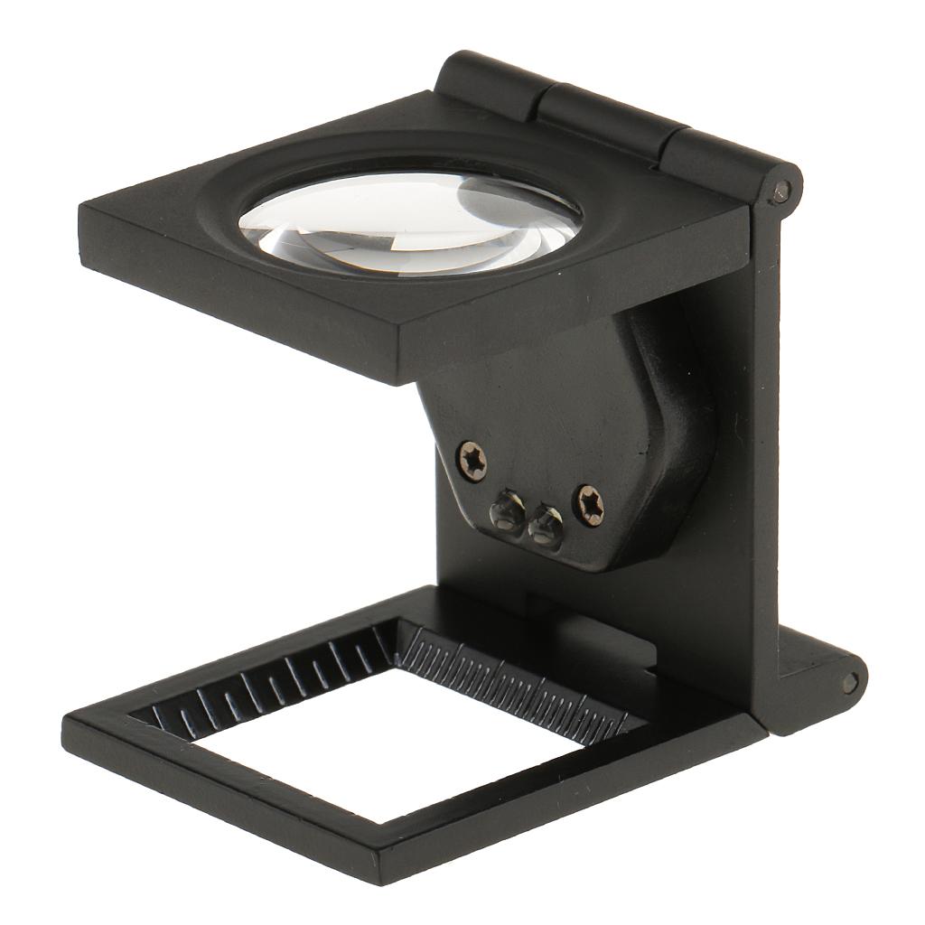 Foldable Magnifier LED Light 10x Magnification Magnifying Glass Jewelry Tool
