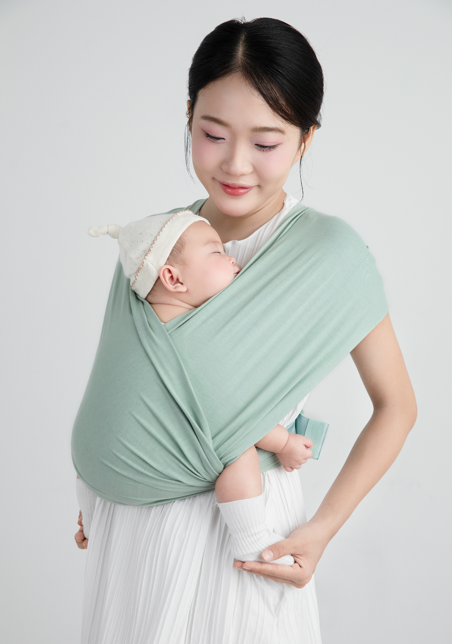 [THIẾT KẾ MỚI] Địu Vải EmBé Sling Cao Cấp Màu Olive Dành Cho Bé Sơ Sinh Từ 0 Đến 24 Tháng Tuổi