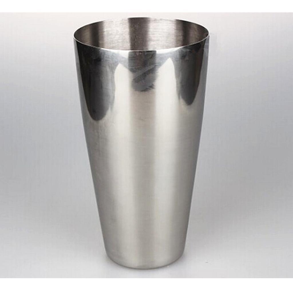 Stainless Steel Silver Bar Shaker Mixer Drinks Mixing Tin Boston Shaker