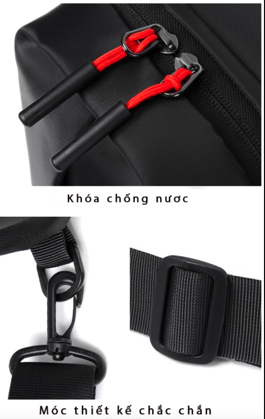 Túi Balo Đeo Chéo Stomach Black Bag