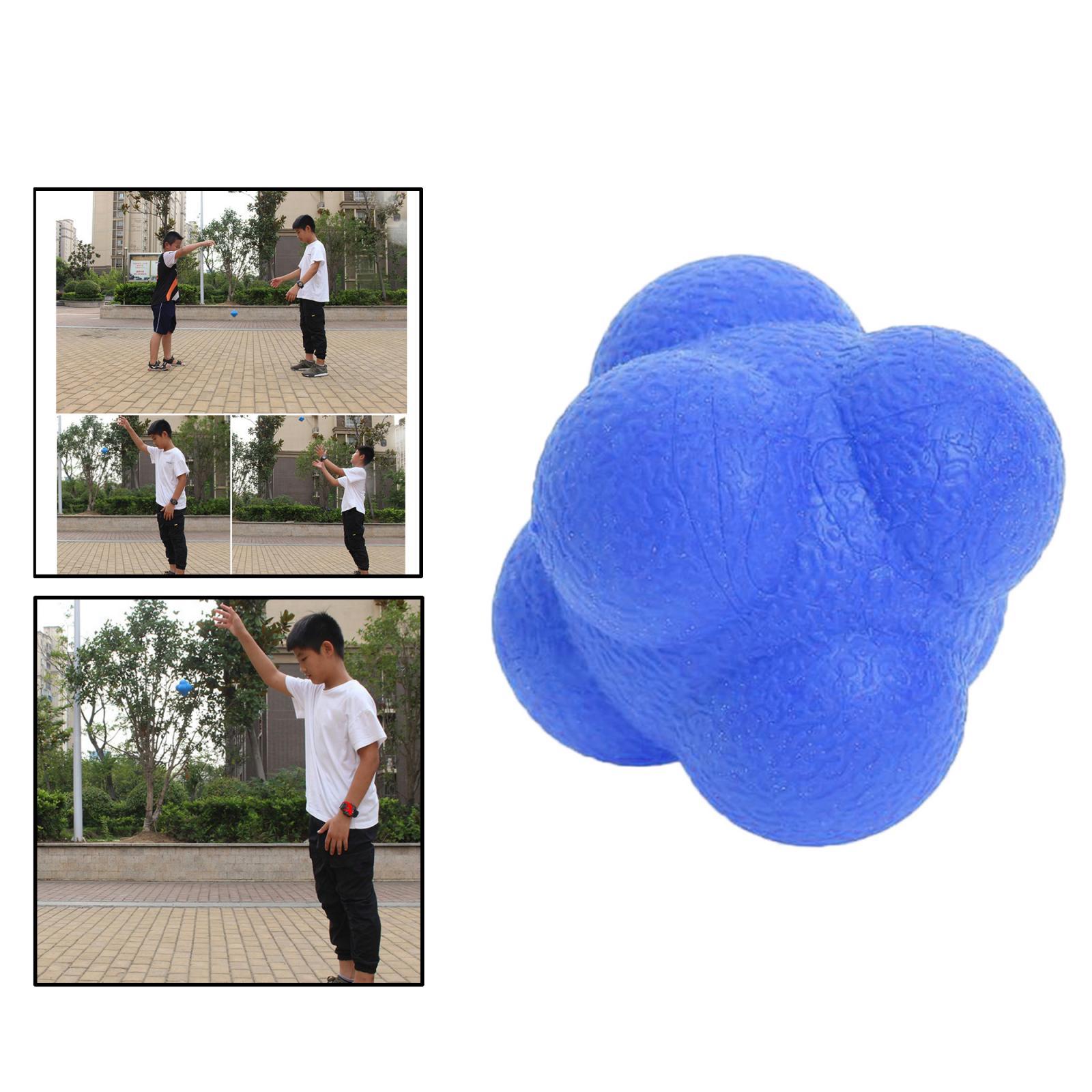 Coordination Reflex Agility Hexagonal Tennis Fitness Reaction Ball Blue