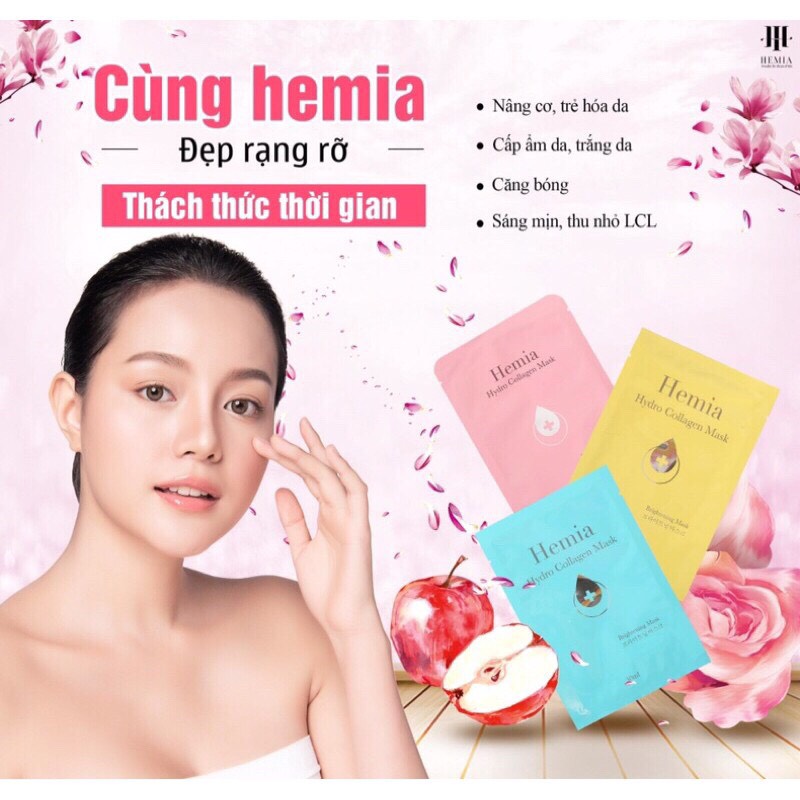 Mặt Nạ Sinh Học Hemia Hàn Quốc Giúp Cấp Ẩm Làm Trắng Tái Tạo Làn Da Căng Bóng